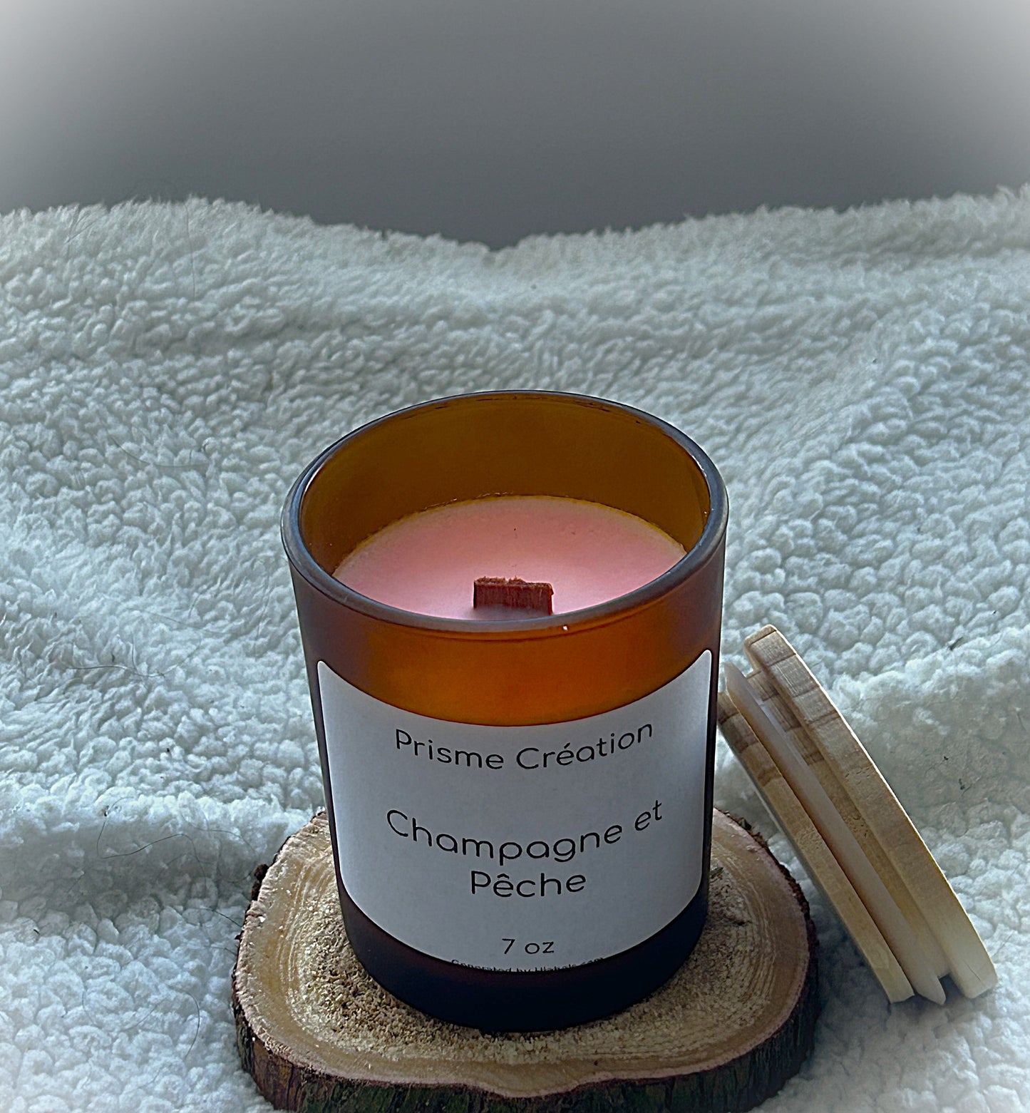 Bougie Champagne et Pêche